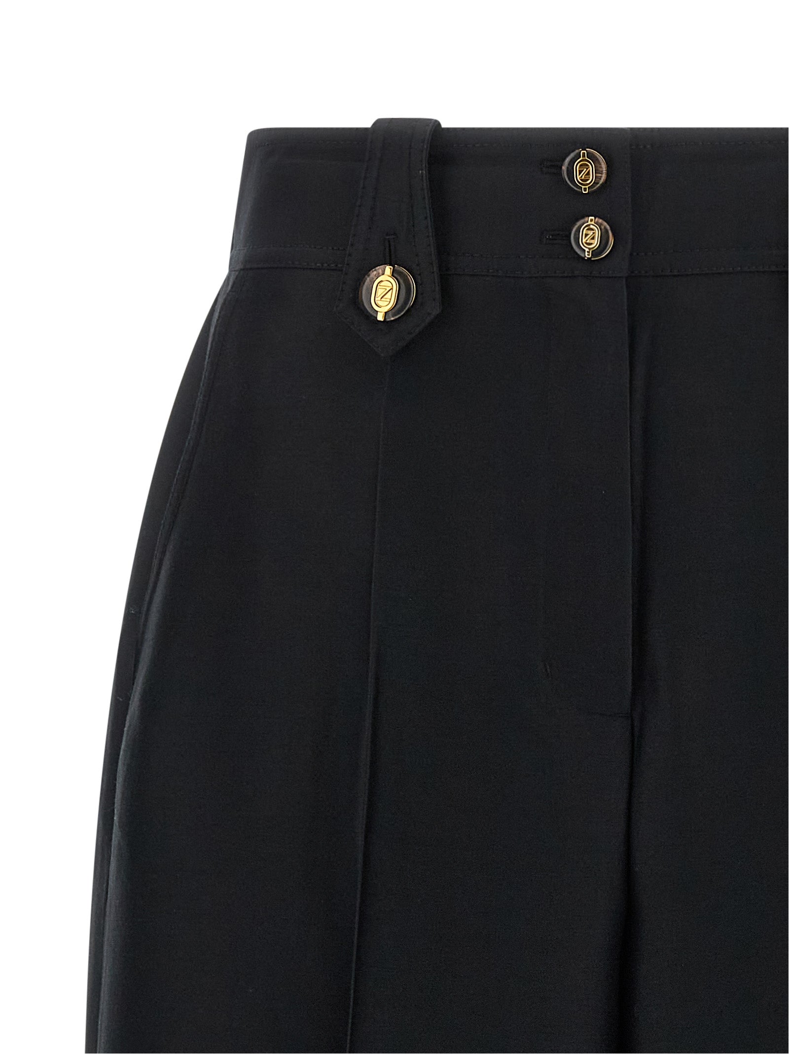 Zimmermann Schwarze Cropped Hose aus Wolle