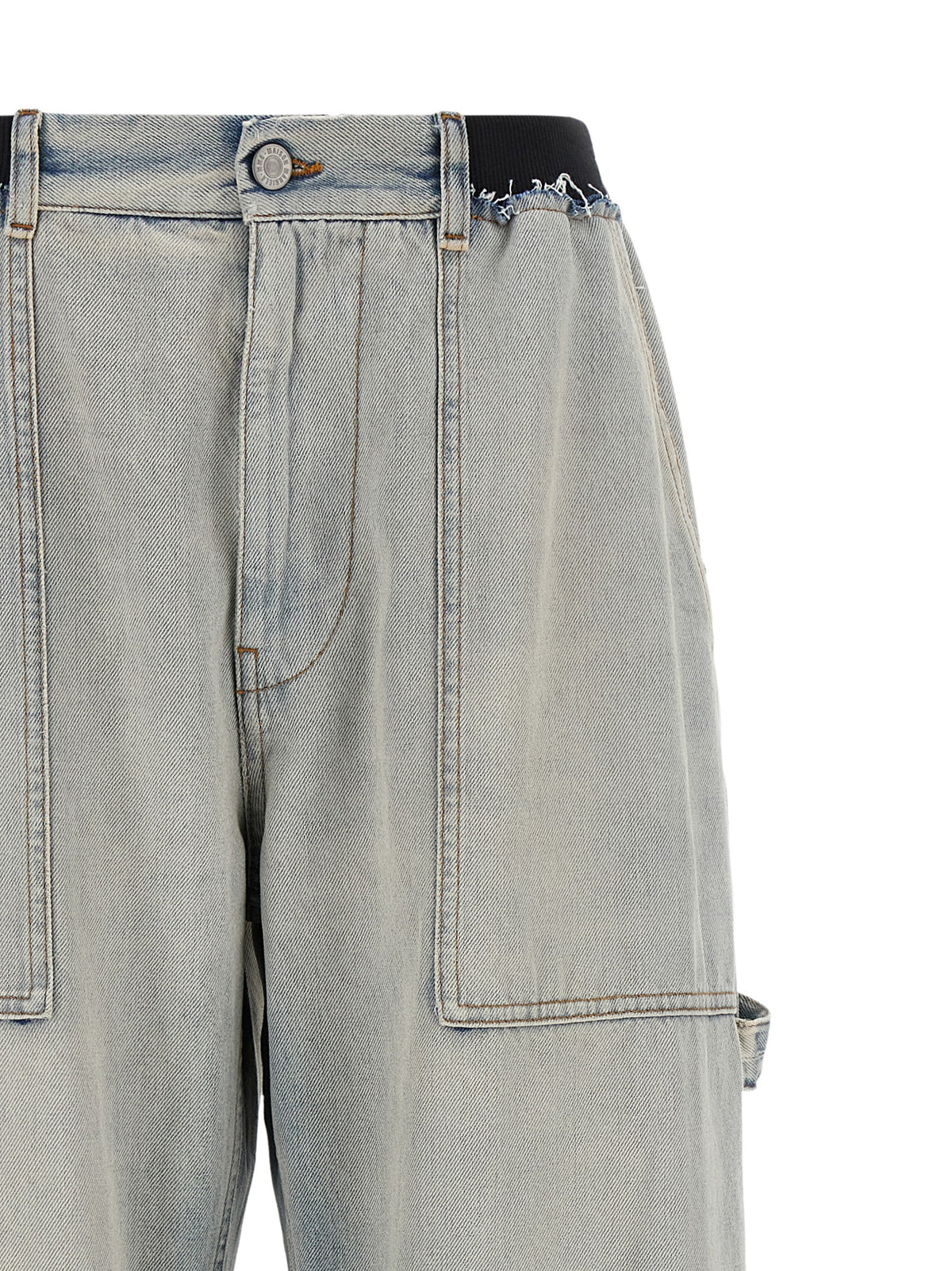 MM6 Maison Margiela Blaue Baumwolljeans im Relaxed Fit