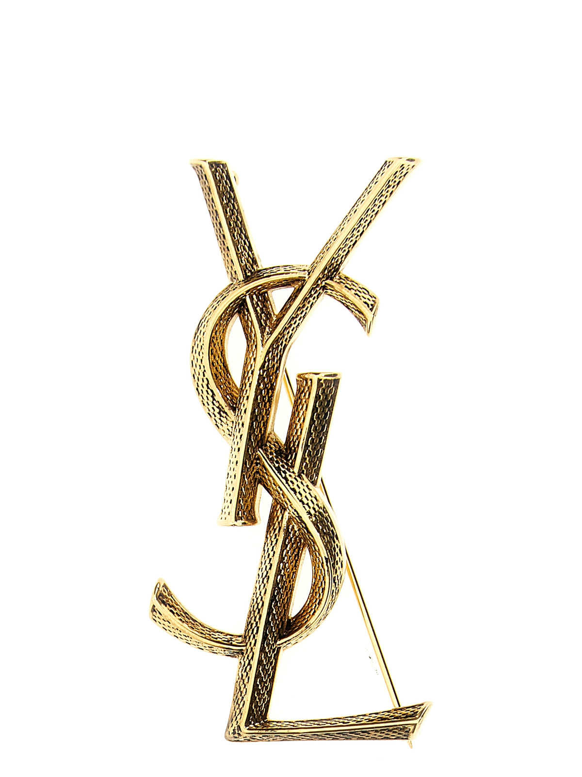 Saint Laurent Gold Messing-Brosche