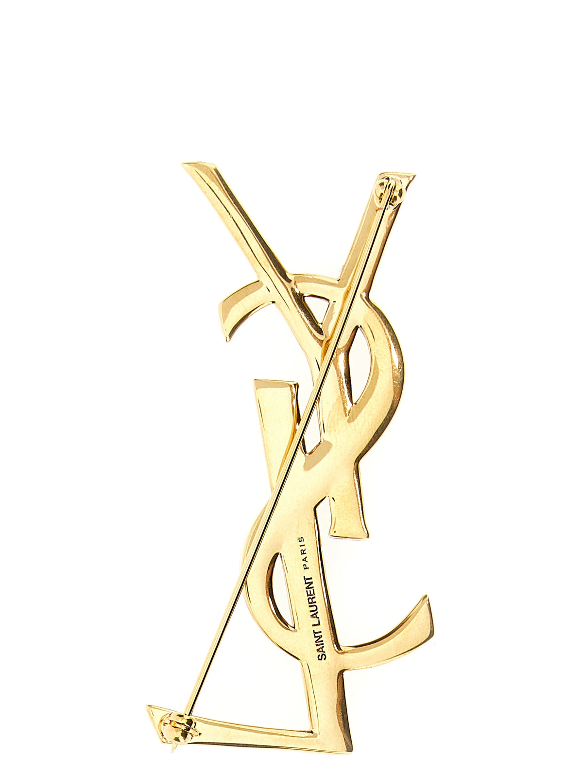 Saint Laurent Gold Messing-Brosche