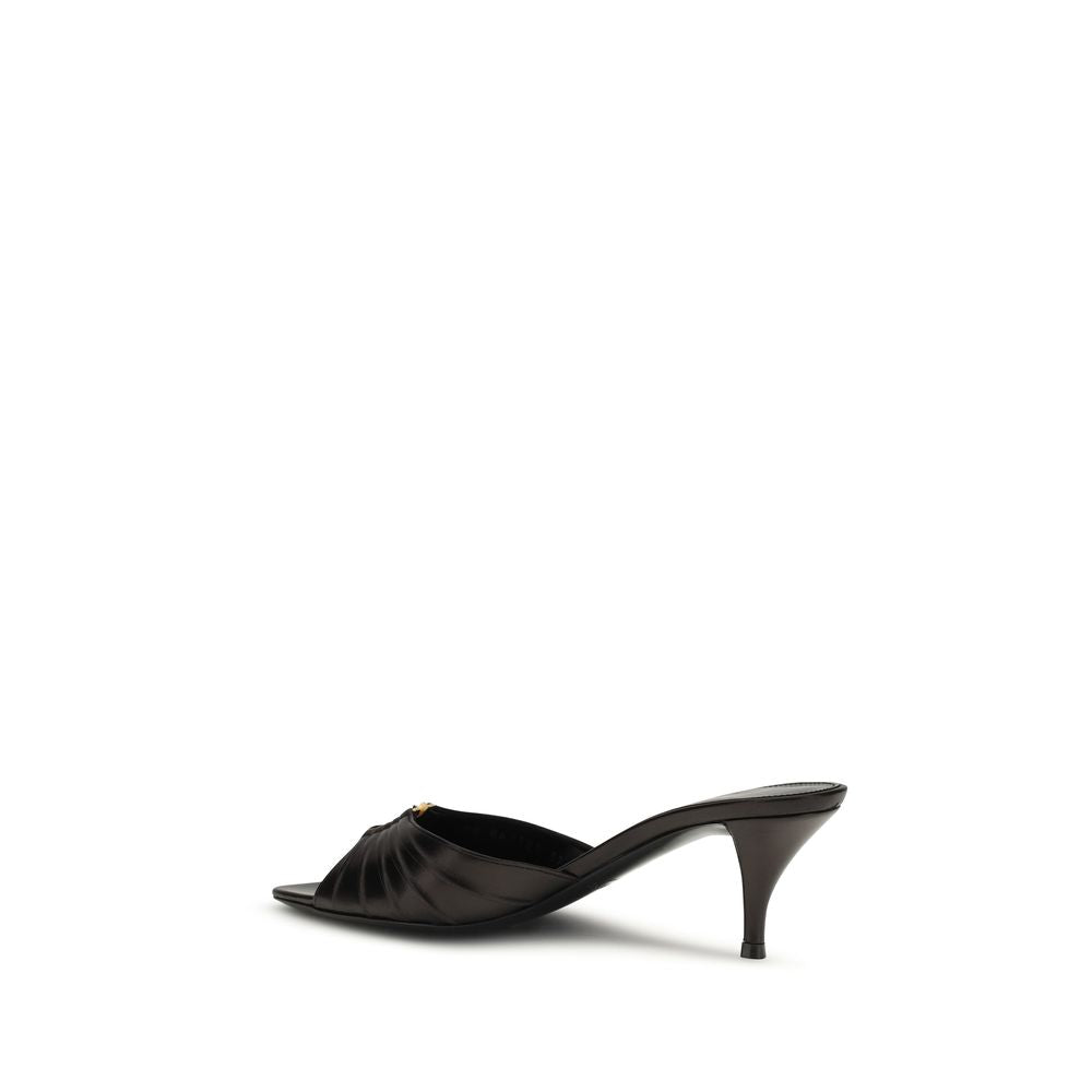 Saint Laurent Schwarze Bos Taurus Sandalen aus Kalbsleder