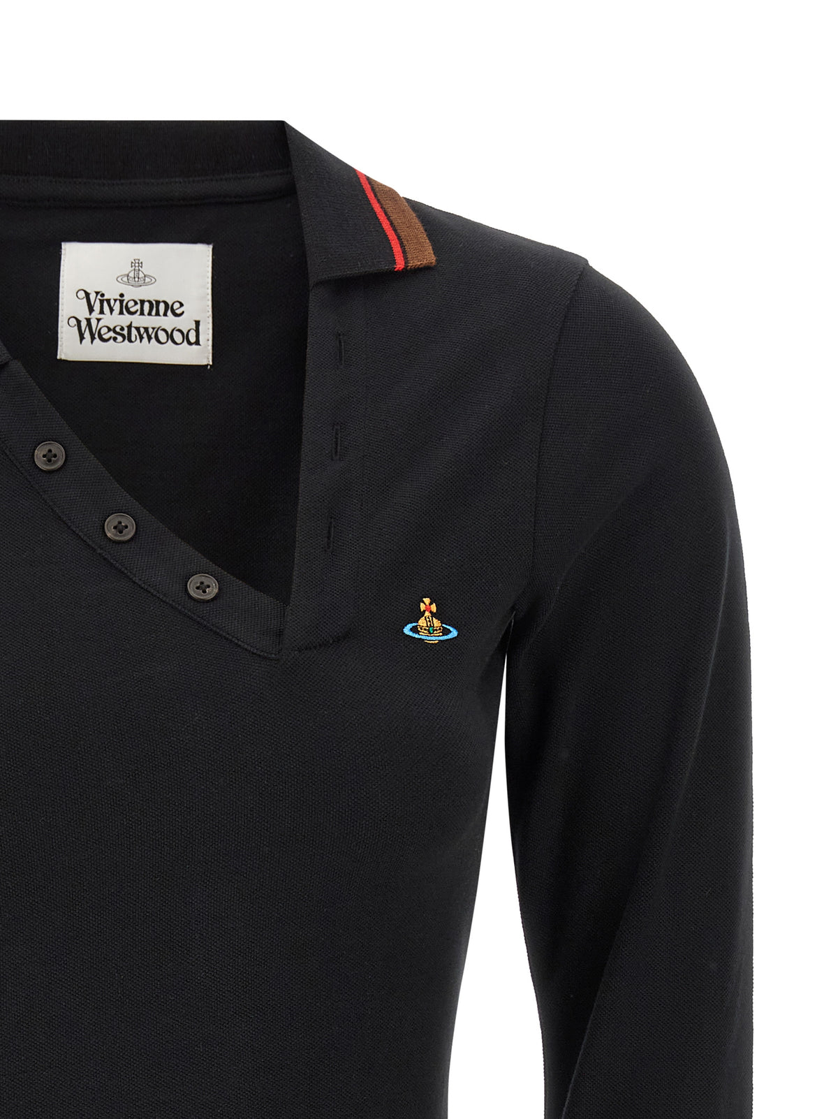Vivienne Westwood Schwarzes Baumwoll-Poloshirt