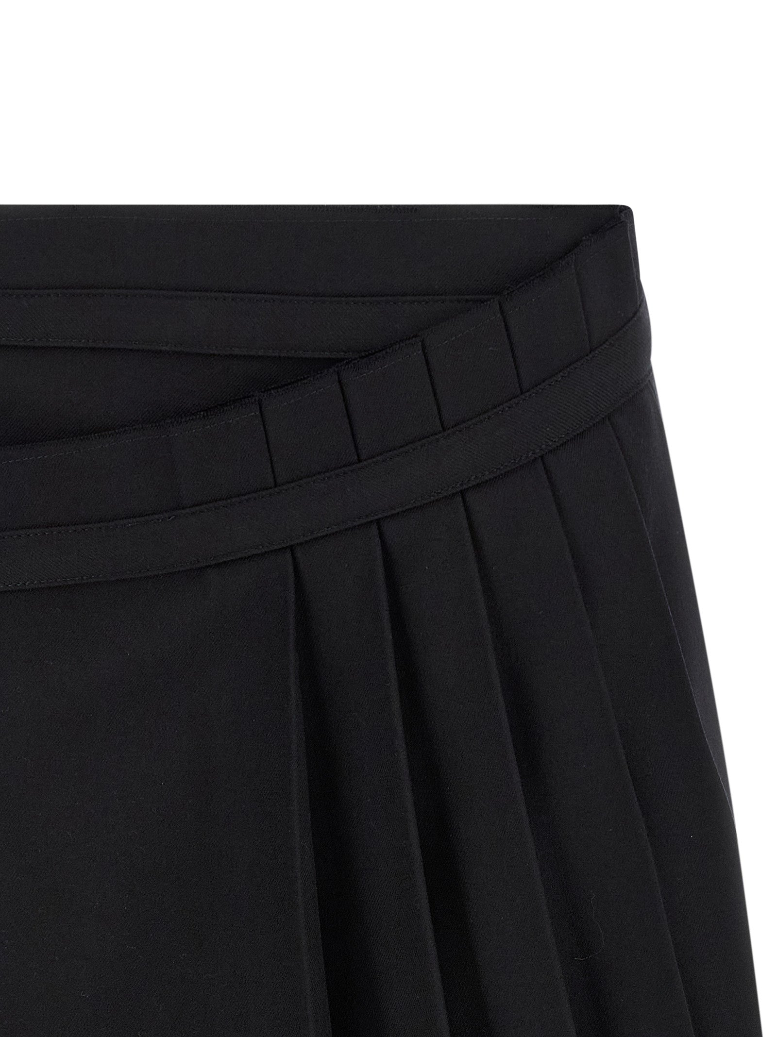Dries Van Noten Schwarzer Woll-Maxirock