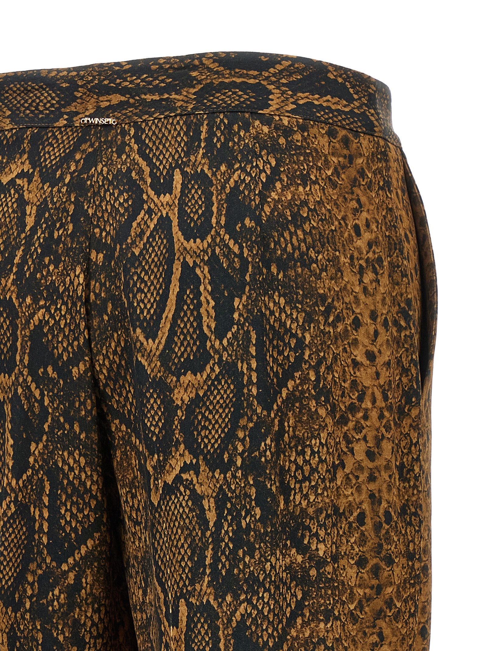 Twinset Braune Viskose-Freizeithose