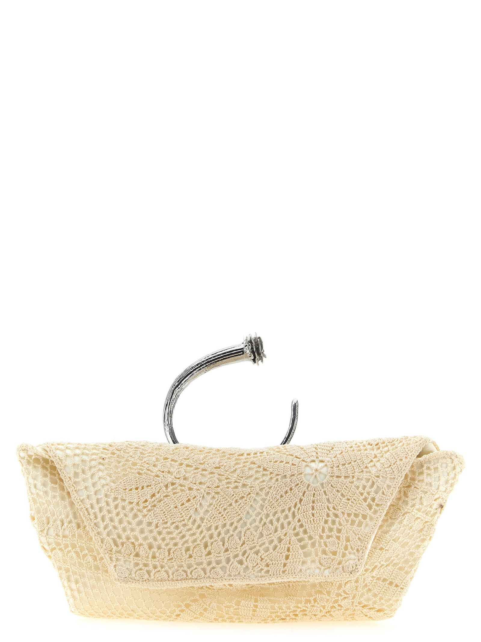 Magda Butrym Weiße Seiden-Clutch