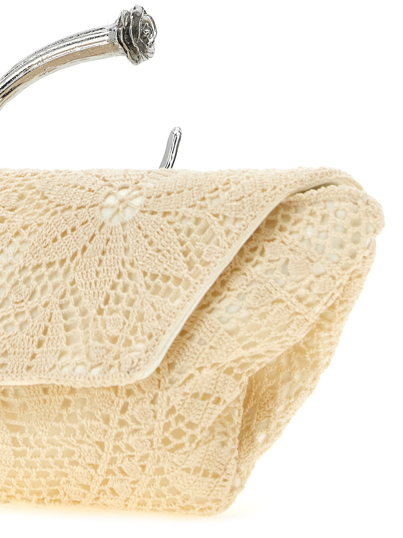 Magda Butrym Weiße Seiden-Clutch