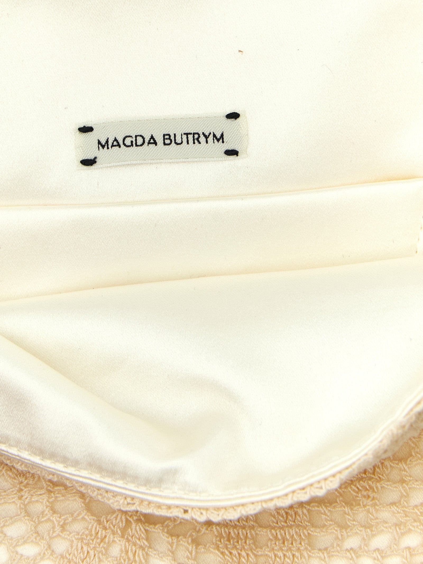 Magda Butrym Weiße Seiden-Clutch