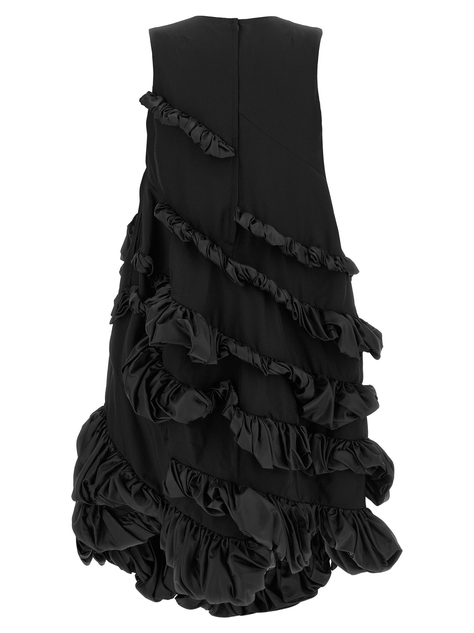 Comme Des Garçons Schwarzes Polyester-Kurzkleid