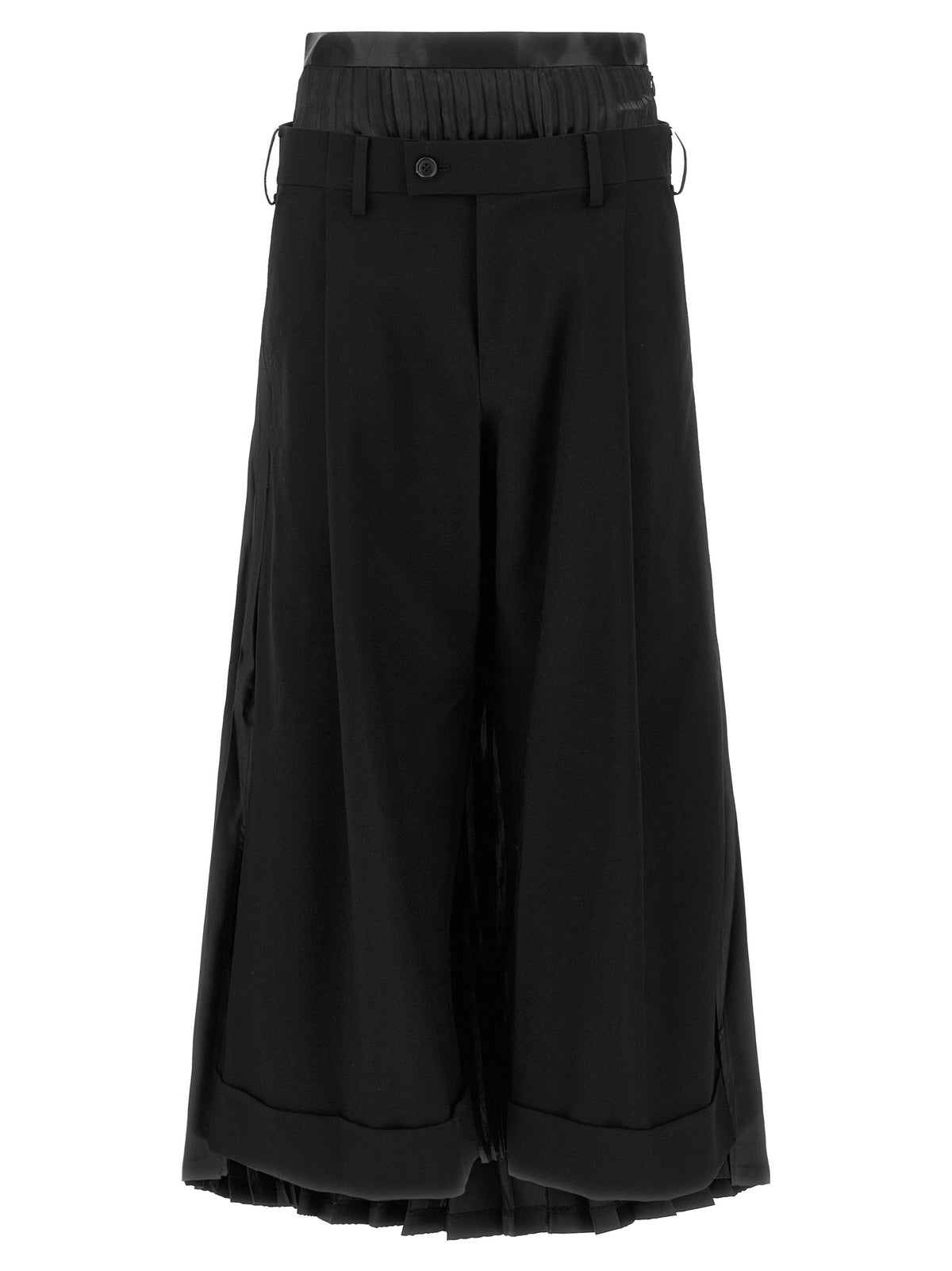 Junya Watanabe Schwarze Woll-Freizeithose