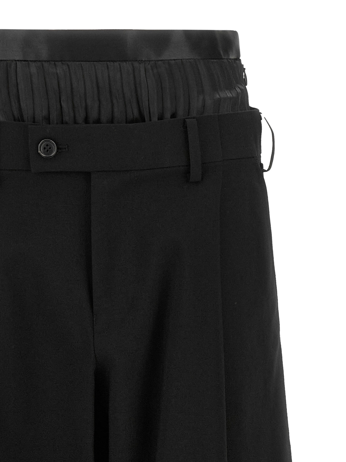 Junya Watanabe Schwarze Woll-Freizeithose