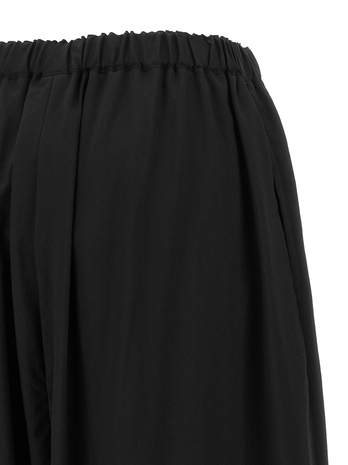 Comme Des Garçons Schwarze Cropped Hose aus Wolle