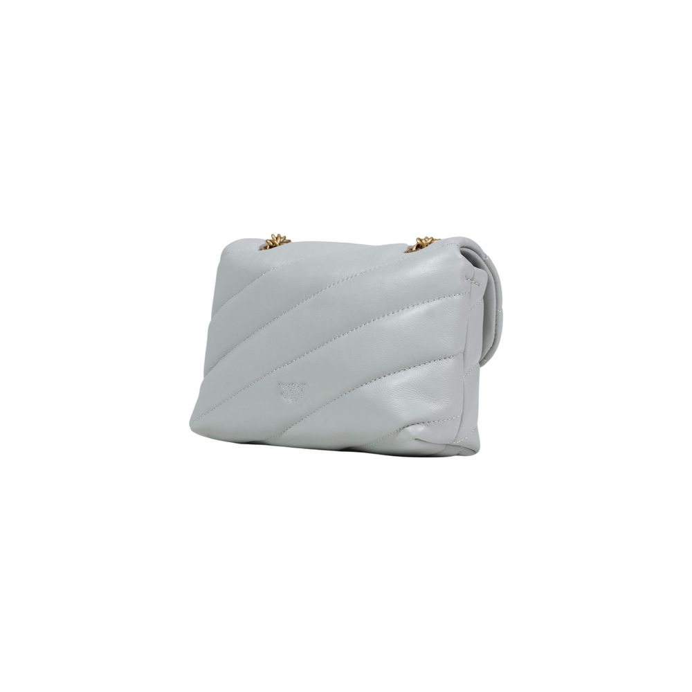 PINKO Graue Lederhandtasche