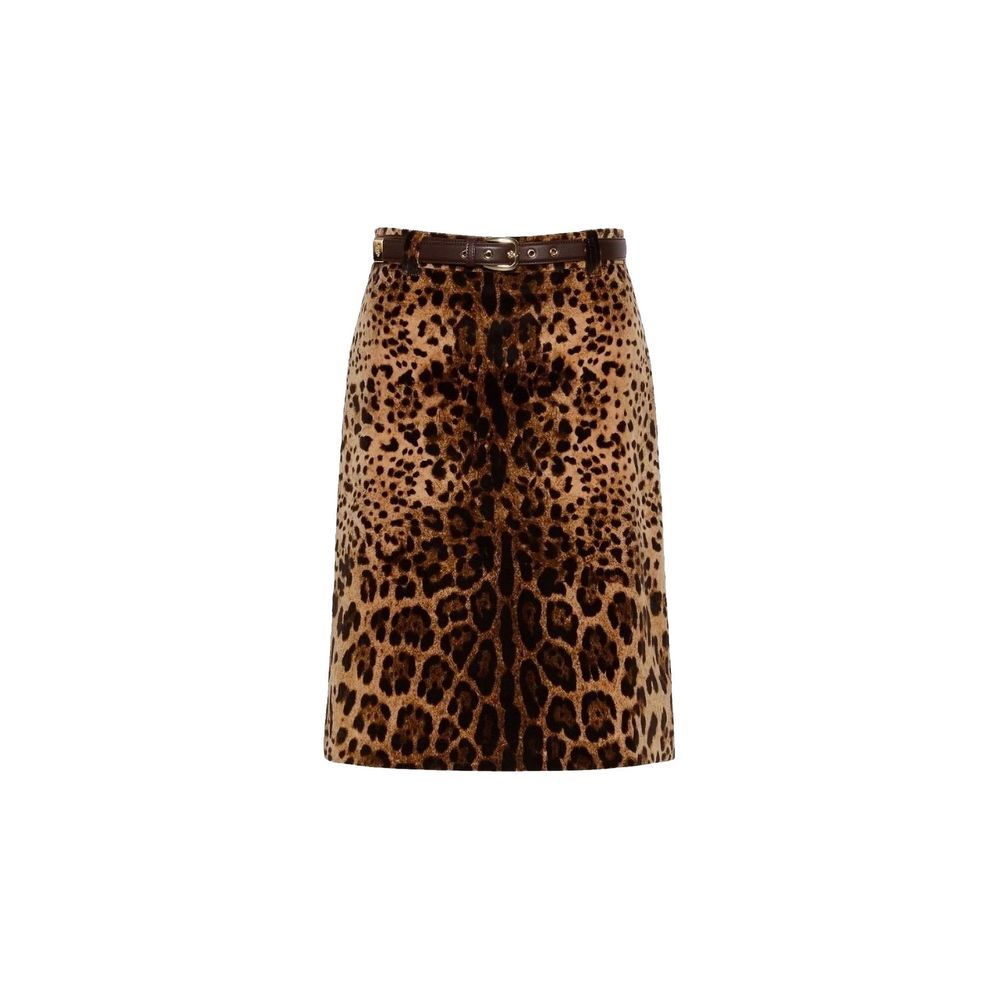 Max Mara Brauner Baumwoll-Midirock