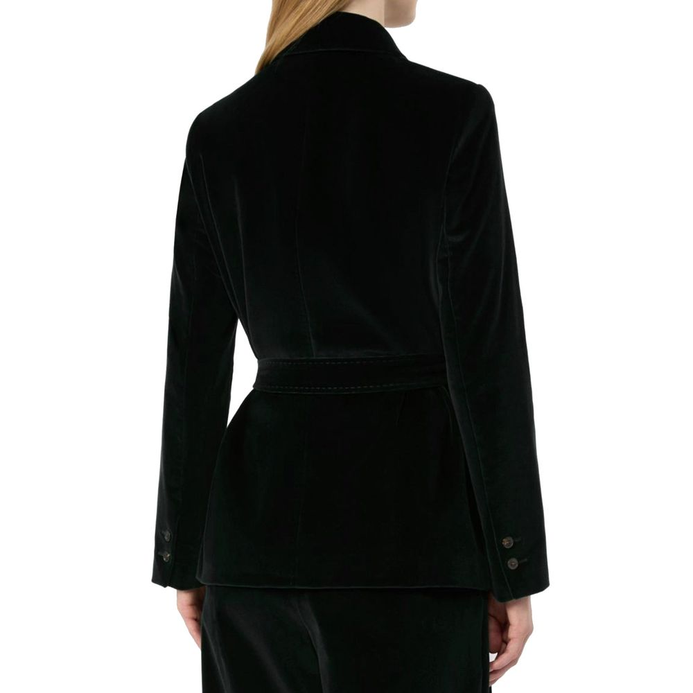 Max Mara Schwarze Baumwoll-Shell-Jacke