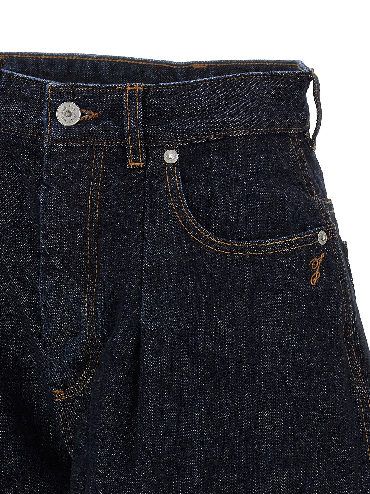 Jacquemus Blaue High-Waist Jeans aus Baumwolle