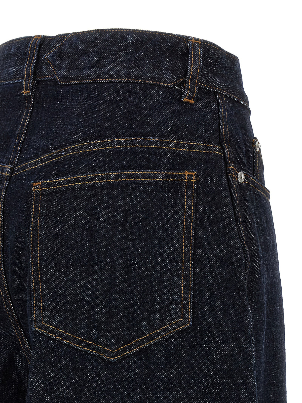 Jacquemus Blaue High-Waist Jeans aus Baumwolle