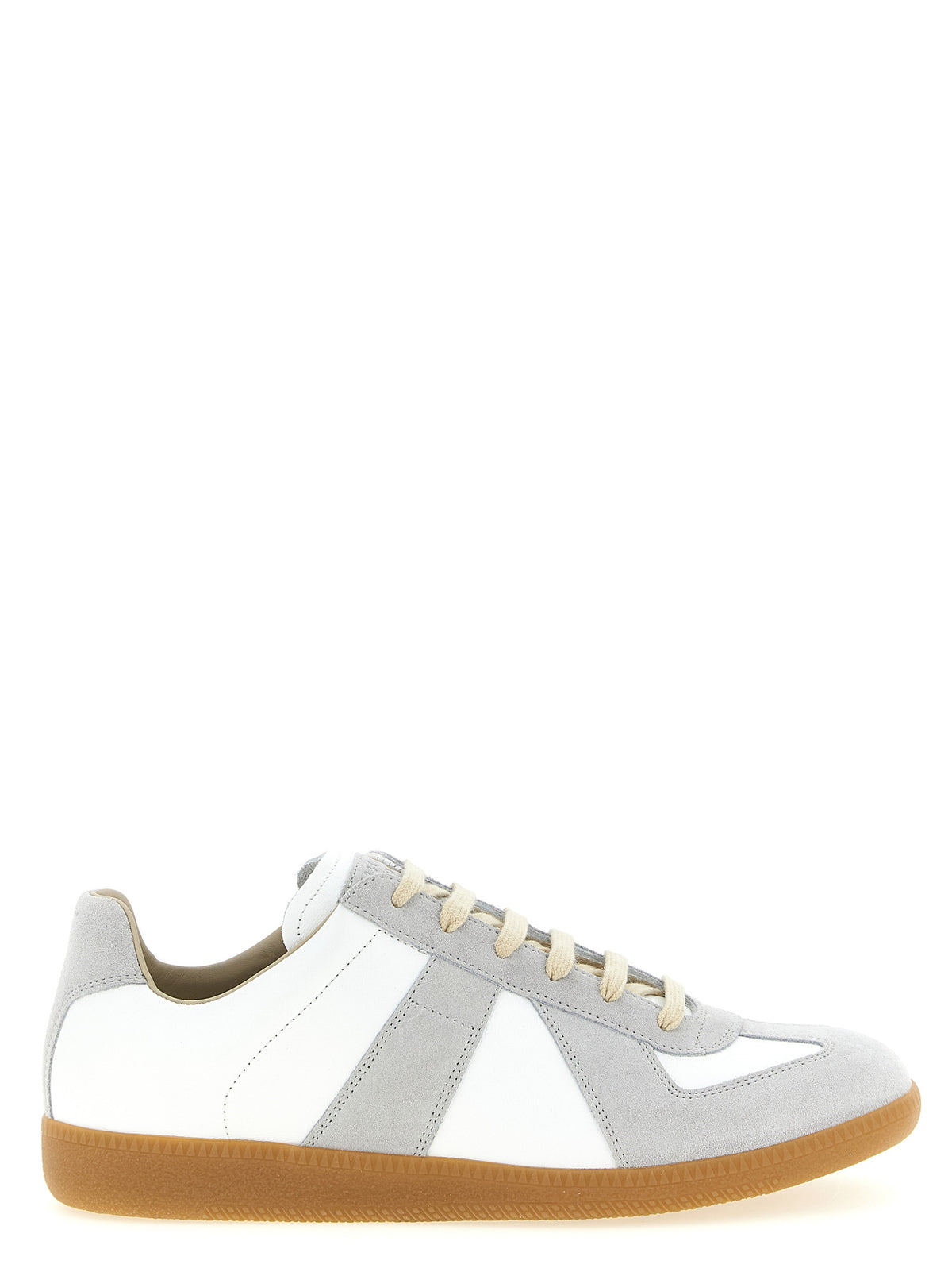 Maison Margiela Weiße Kalbsleder Low-Top-Sneaker