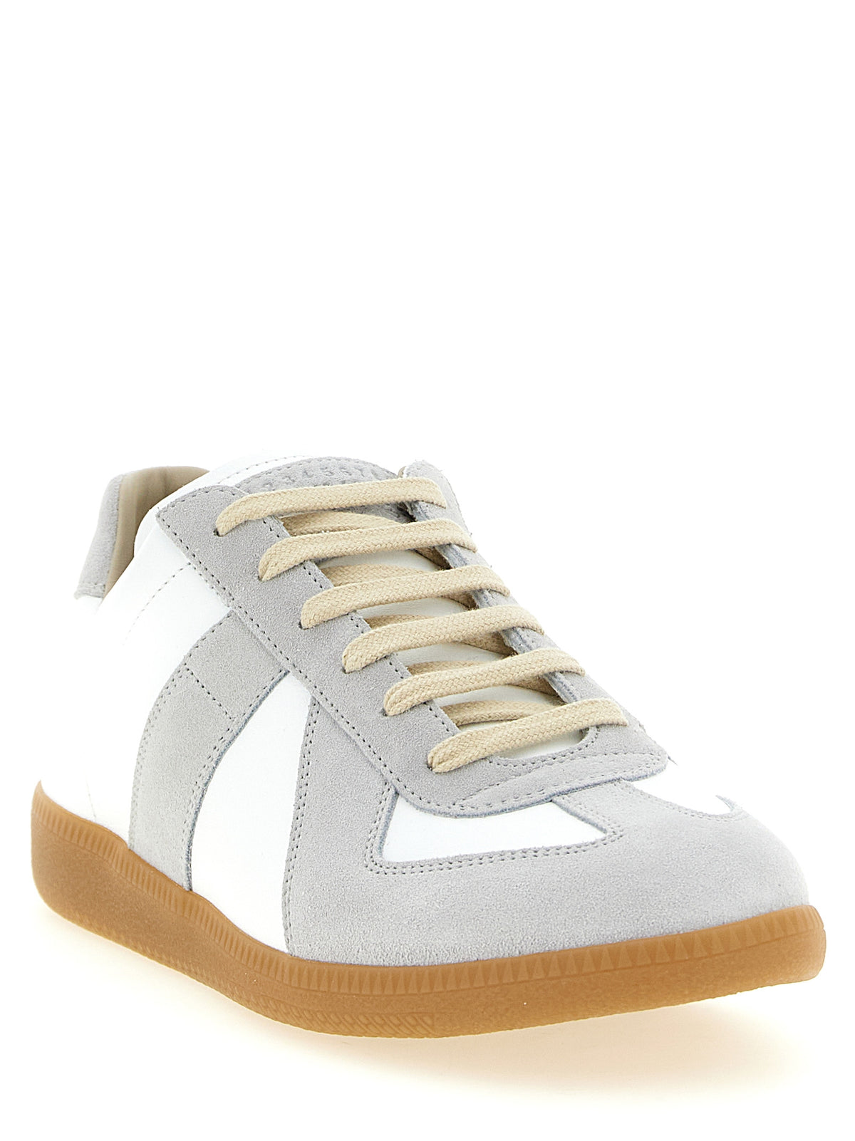 Maison Margiela Weiße Kalbsleder Low-Top-Sneaker