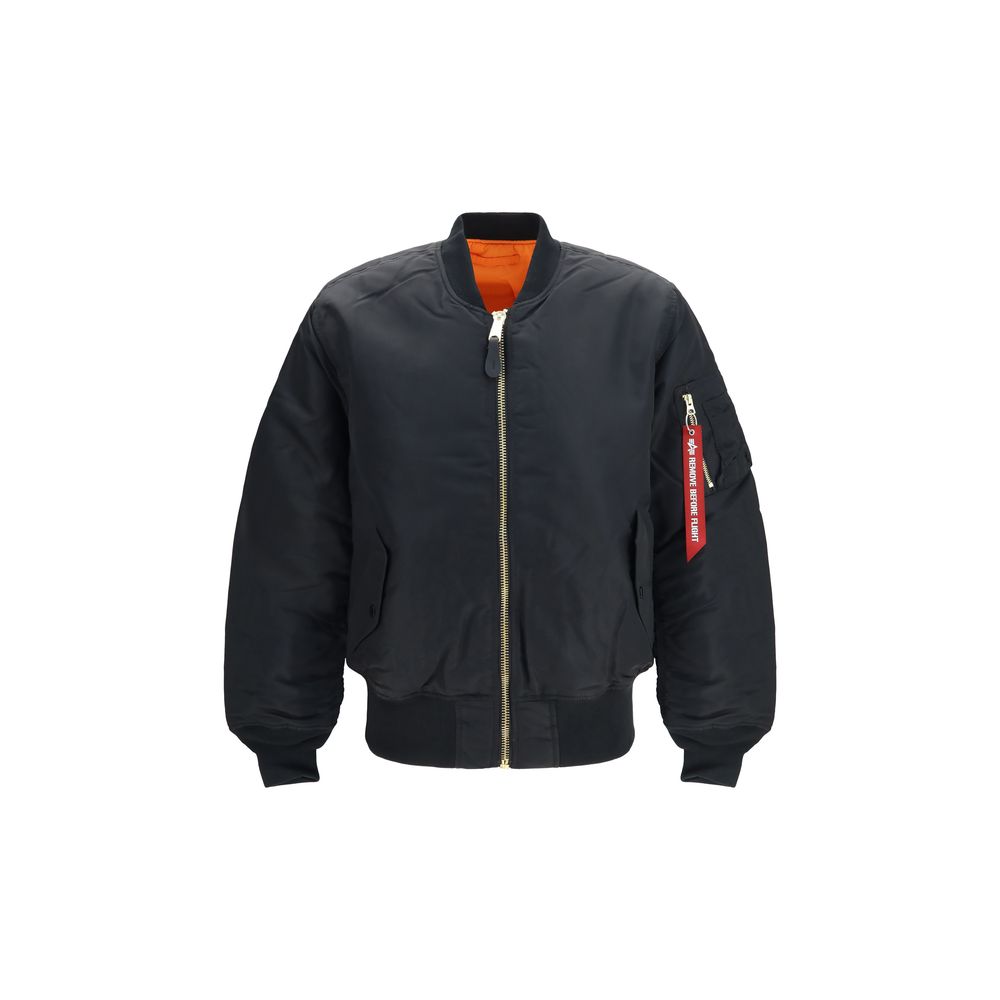 ALPHA INDUSTRIES Schwarzer Nylon-Bomber