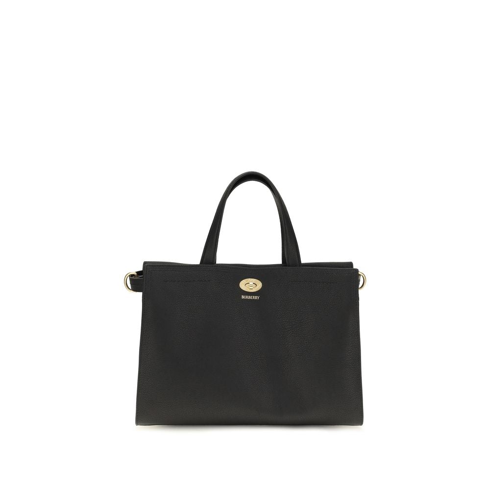 Burberry Schwarze Baumwoll-Handtasche