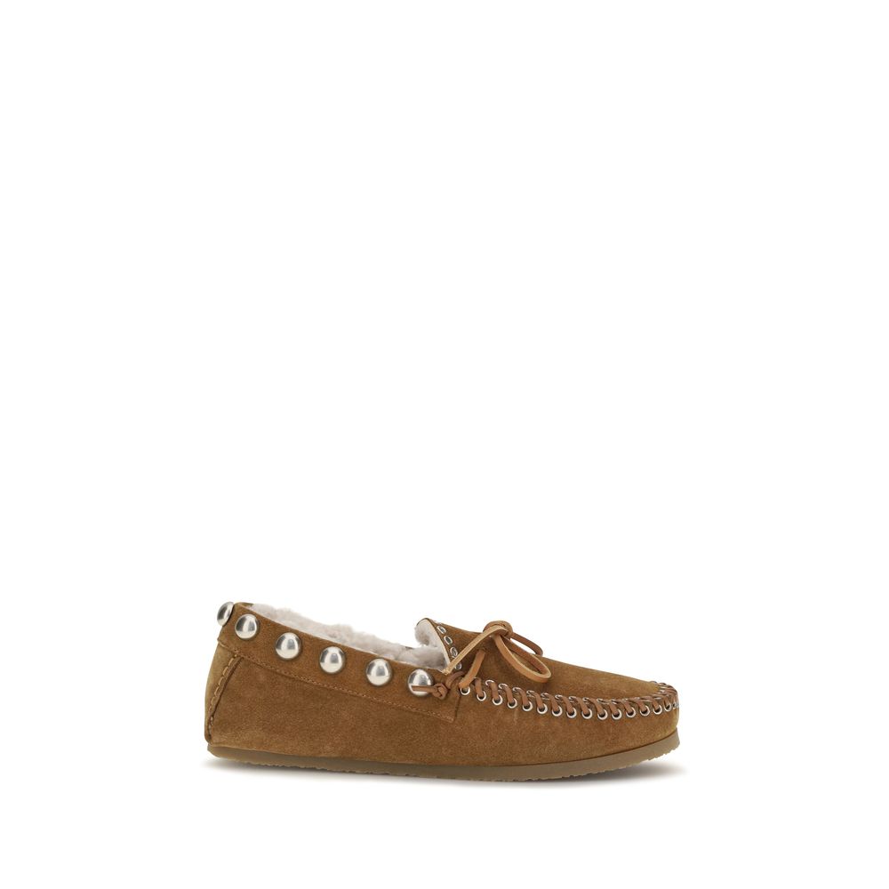 Isabel Marant Braune Kalbsleder Bos Taurus Loafer zum Hineinschlüpfen