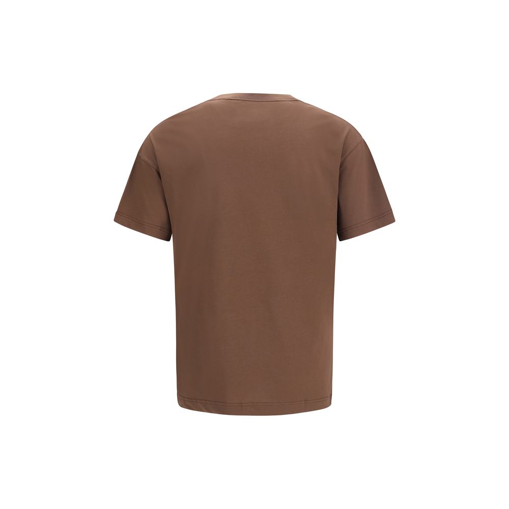 Palm Angels Braunes Baumwoll-T-Shirt