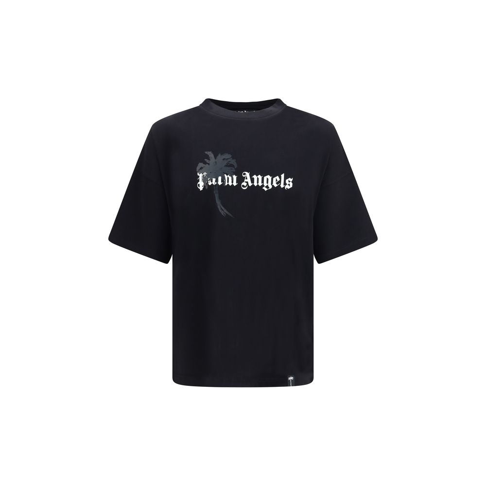 Palm Angels Schwarzes Baumwoll-T-Shirt