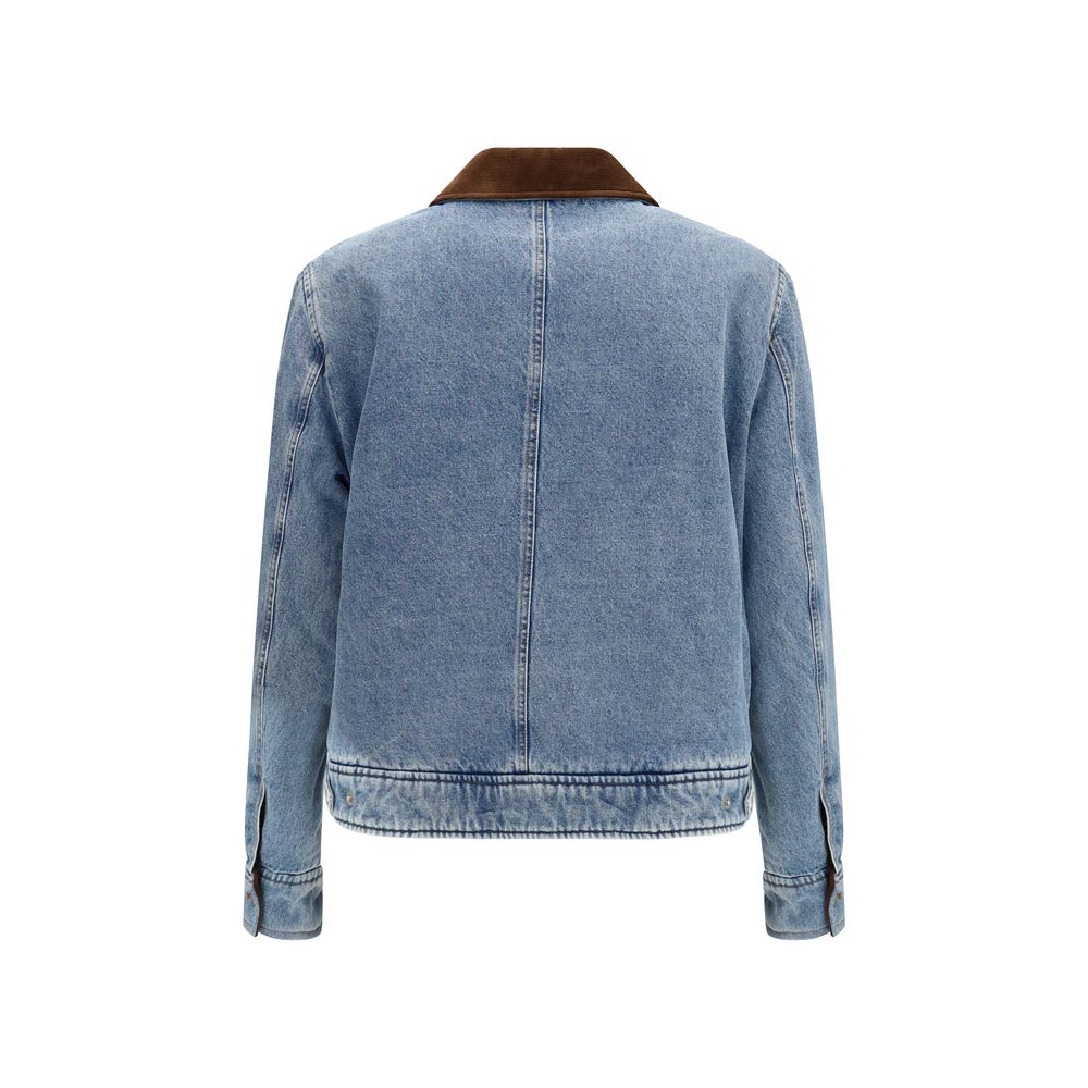 Ami Paris Blaue Jeansjacke aus Baumwolle