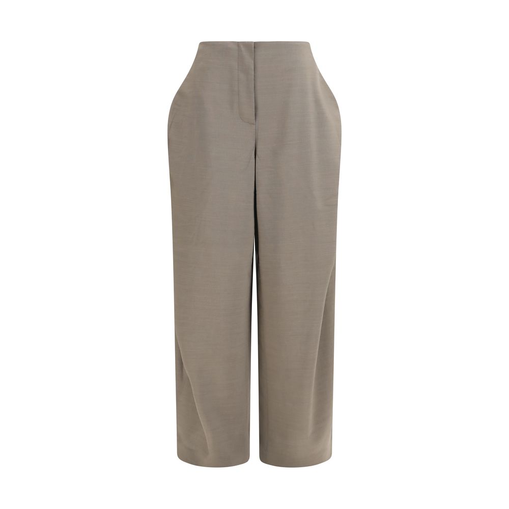 Jacquemus Graue Wollhose Oves Aries Flared Pants