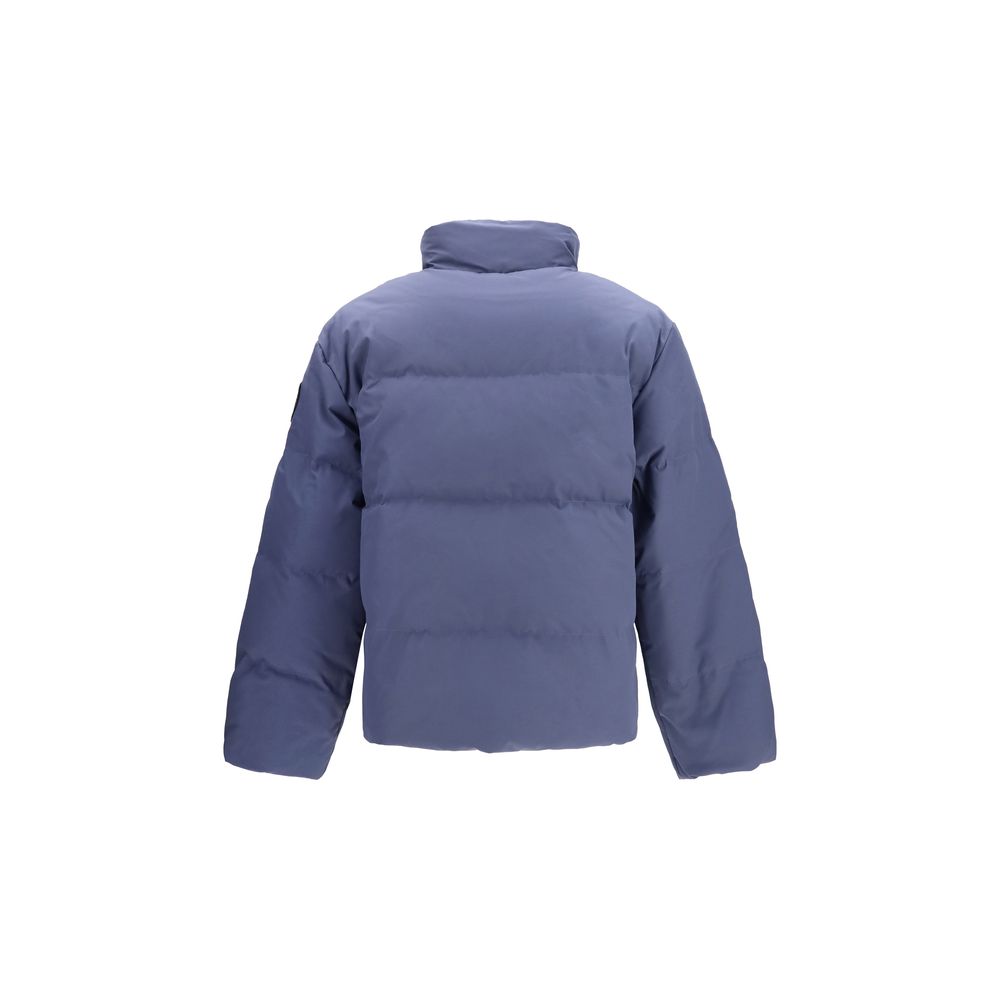 Canada Goose Blaue Jacke aus recyceltem Polyester in voller Länge