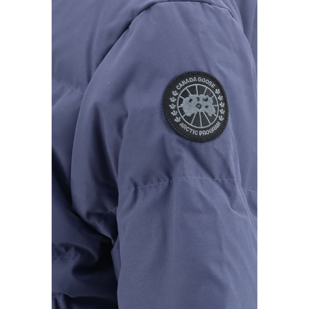 Canada Goose Blaue Jacke aus recyceltem Polyester in voller Länge