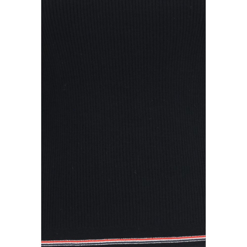 Thom Browne Ärmelloses T-Shirt aus schwarzer Wolle Oves Aries