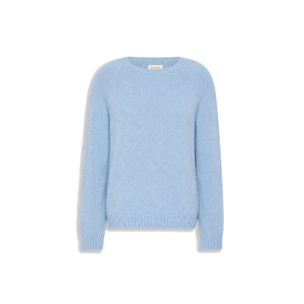 Max Mara Blaues Sweatshirt aus Alpakaleder