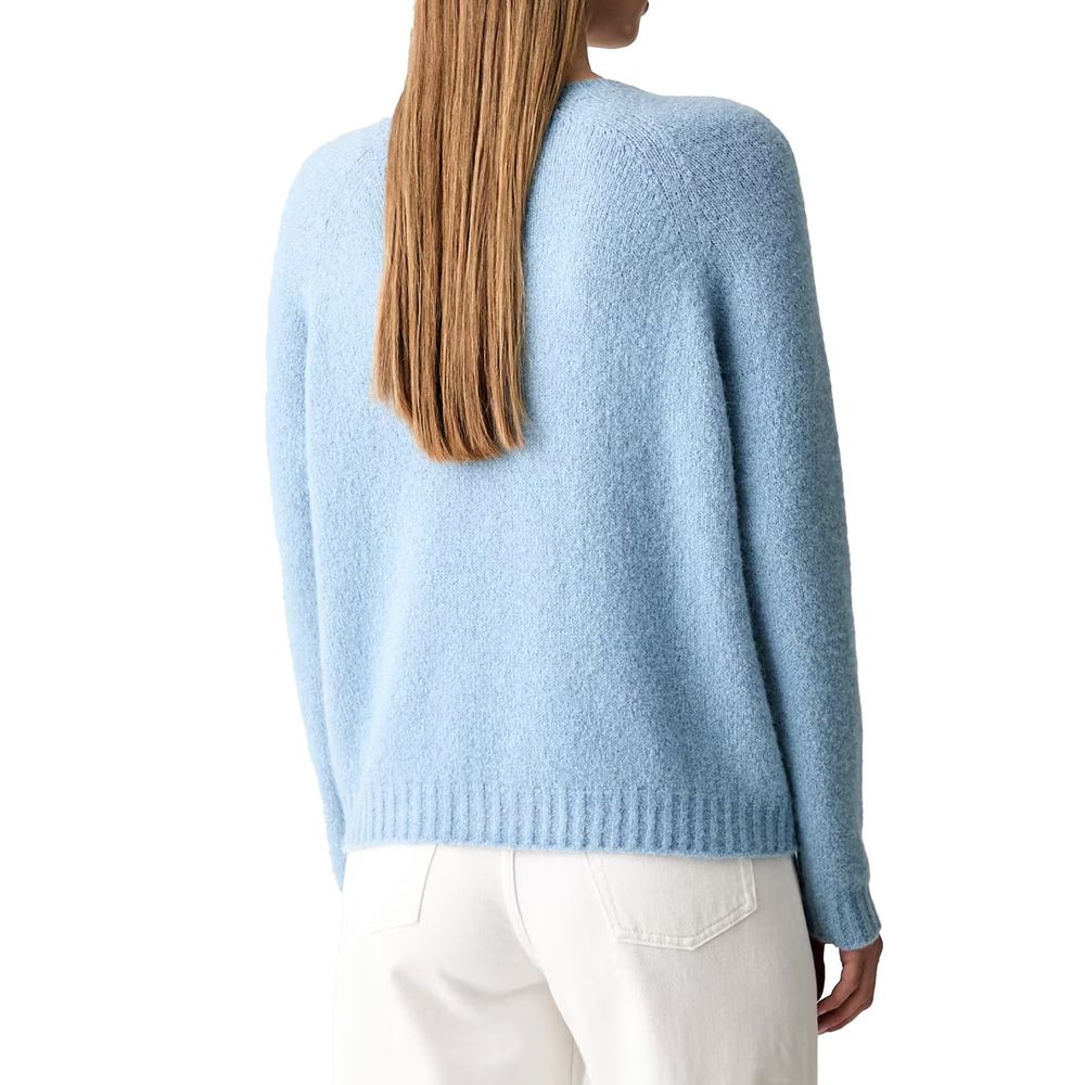 Max Mara Blaues Sweatshirt aus Alpakaleder