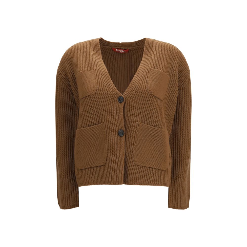Max Mara Brauner Woll Cardigan Oves Aries