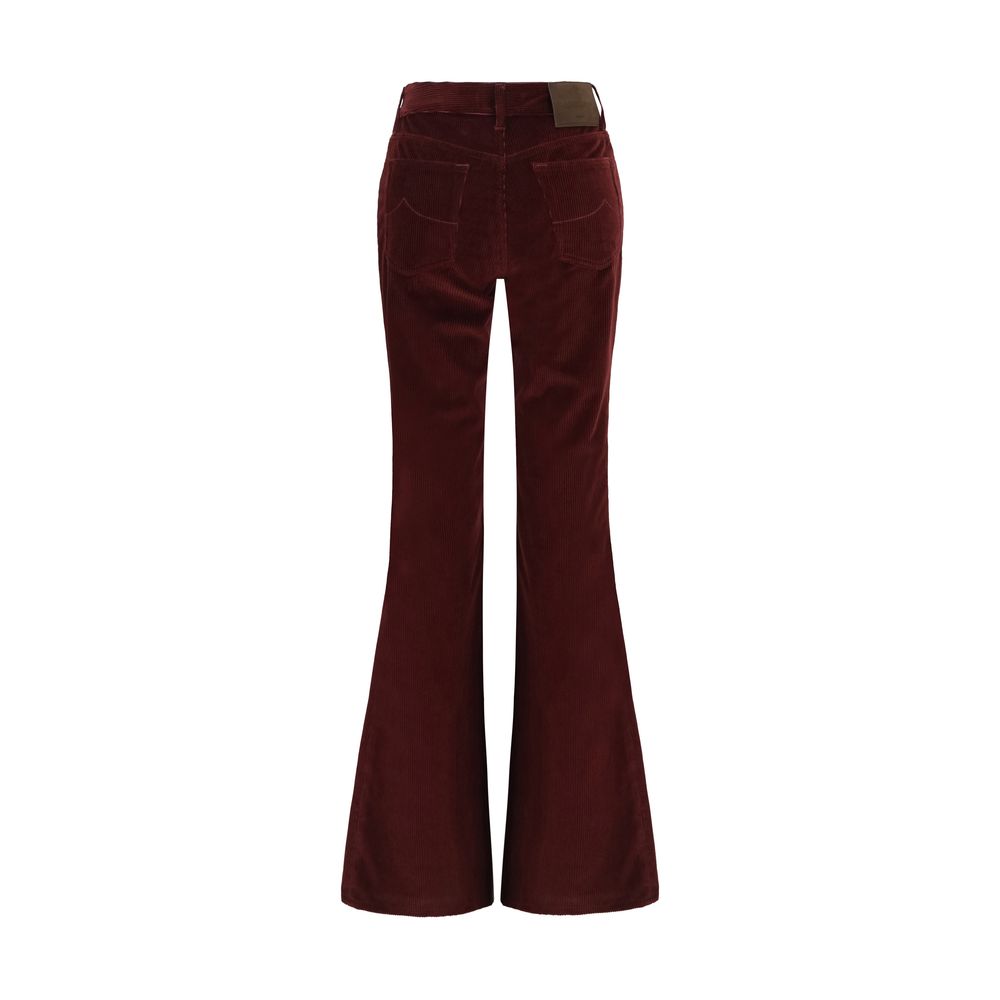 Jacob Cohen Bordeaux Baumwoll-Schlagjeans