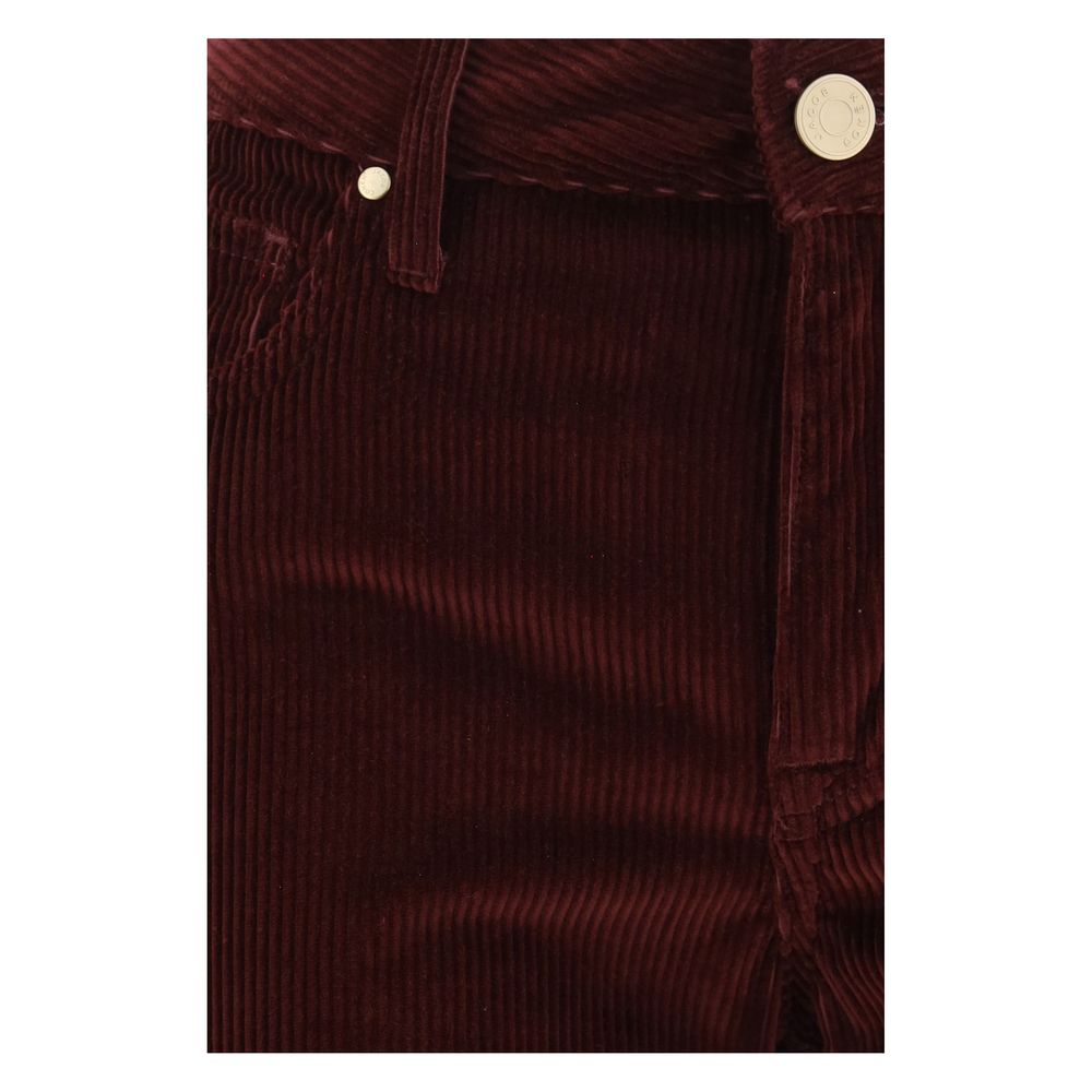 Jacob Cohen Bordeaux Baumwoll-Schlagjeans