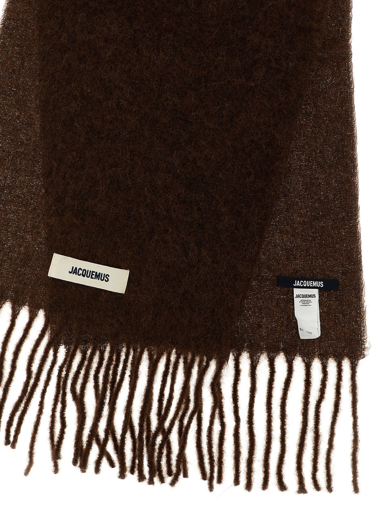 Jacquemus Brauner Alpaka-Leder-Foulard
