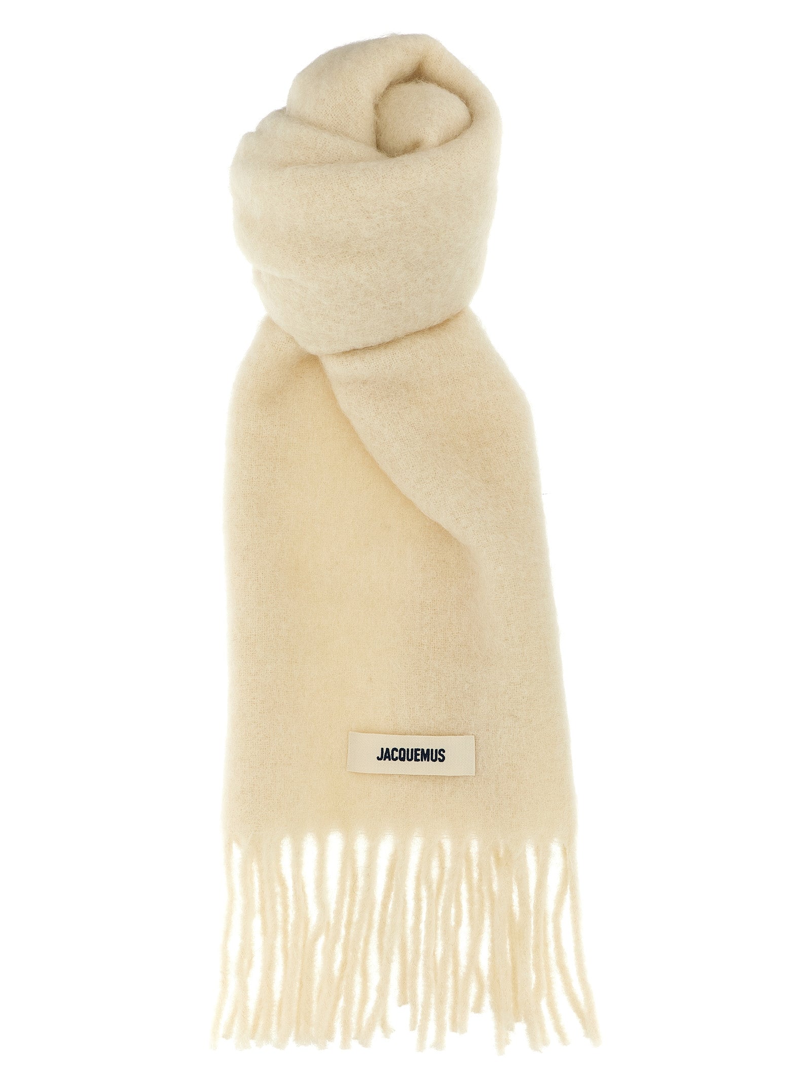 Jacquemus Weiße Alpaka-Leder-Foulard