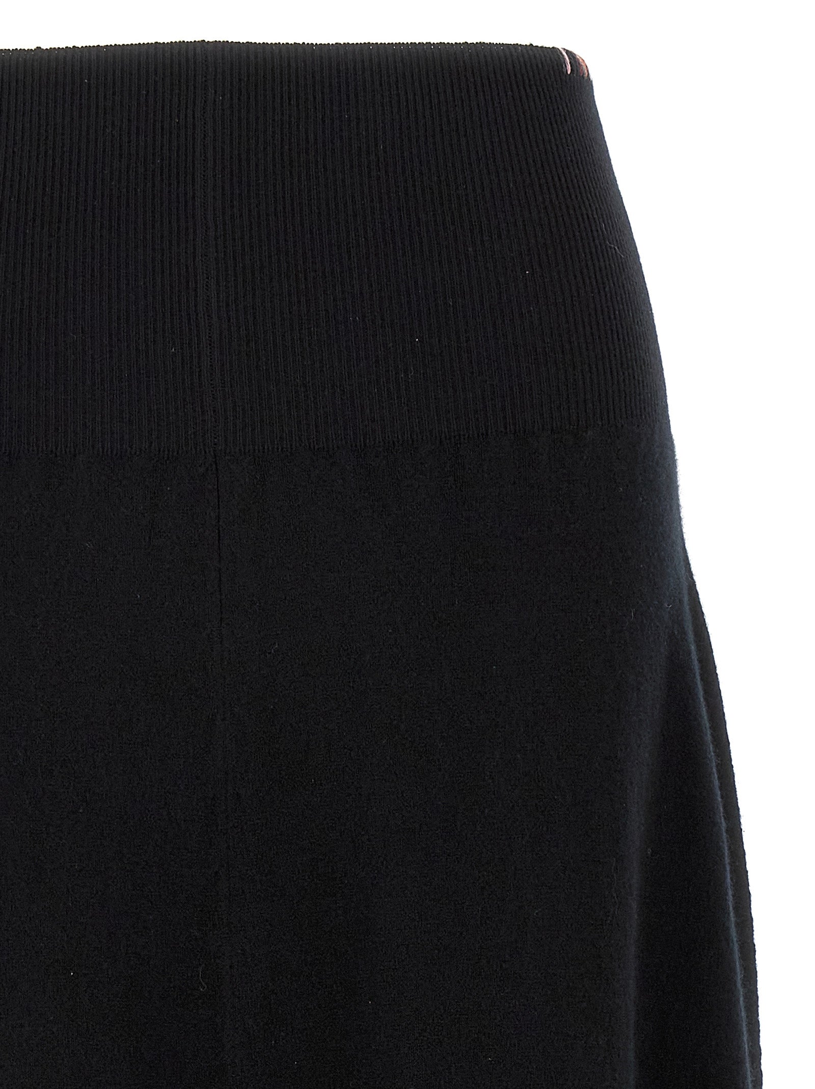 Extreme Cashmere Schwarzer Kaschmir-Midirock