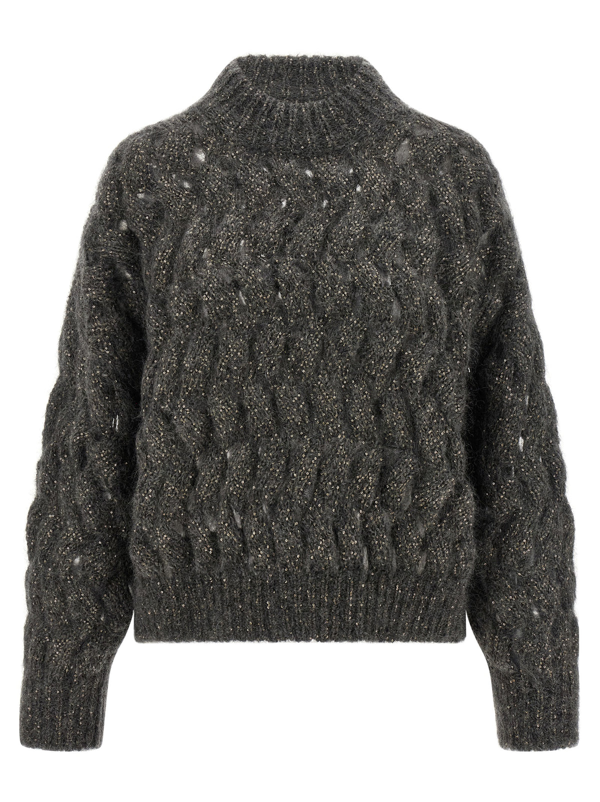 Brunello Cucinelli Grauer Wollcardigan