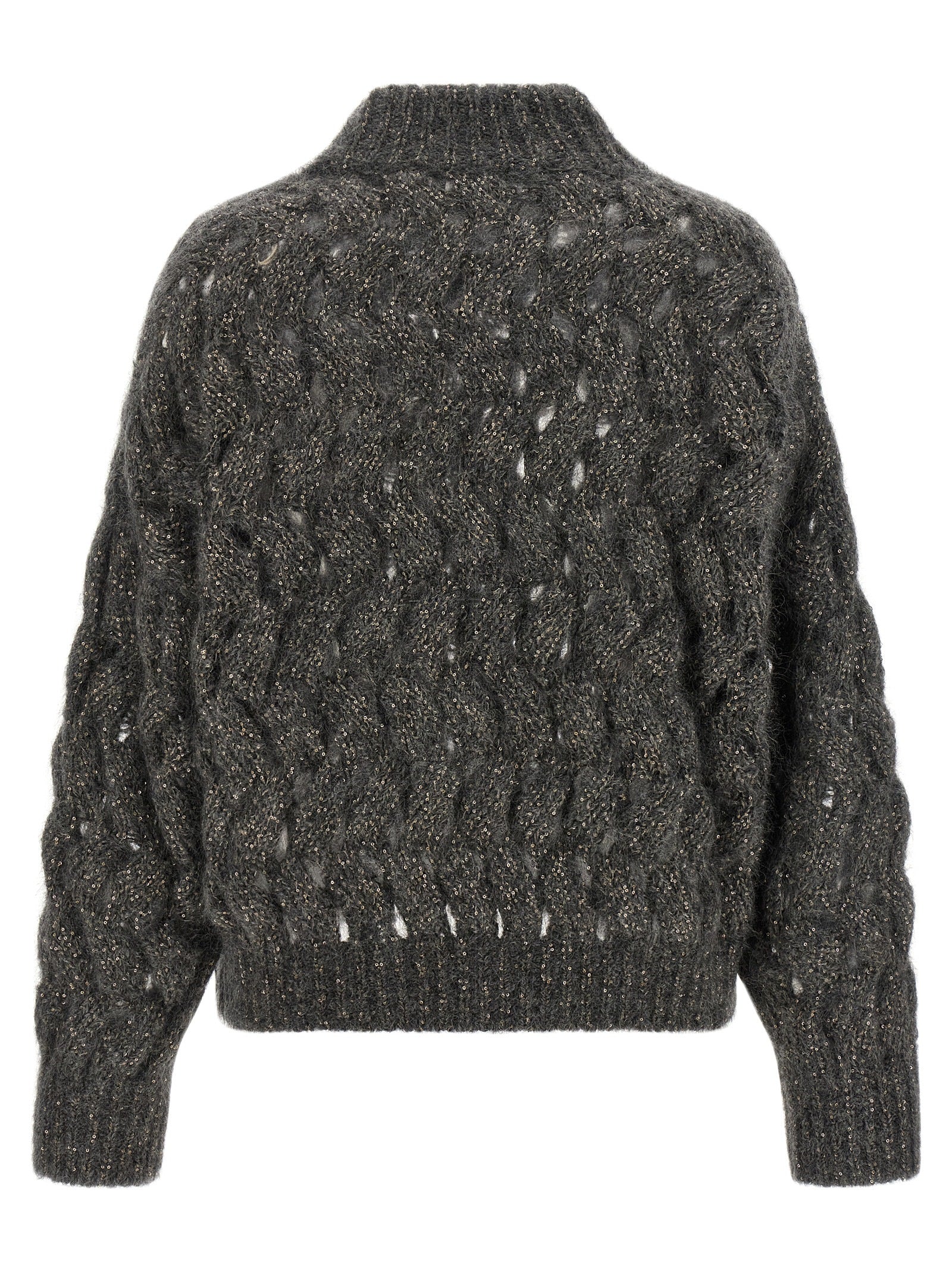 Brunello Cucinelli Grauer Wollcardigan