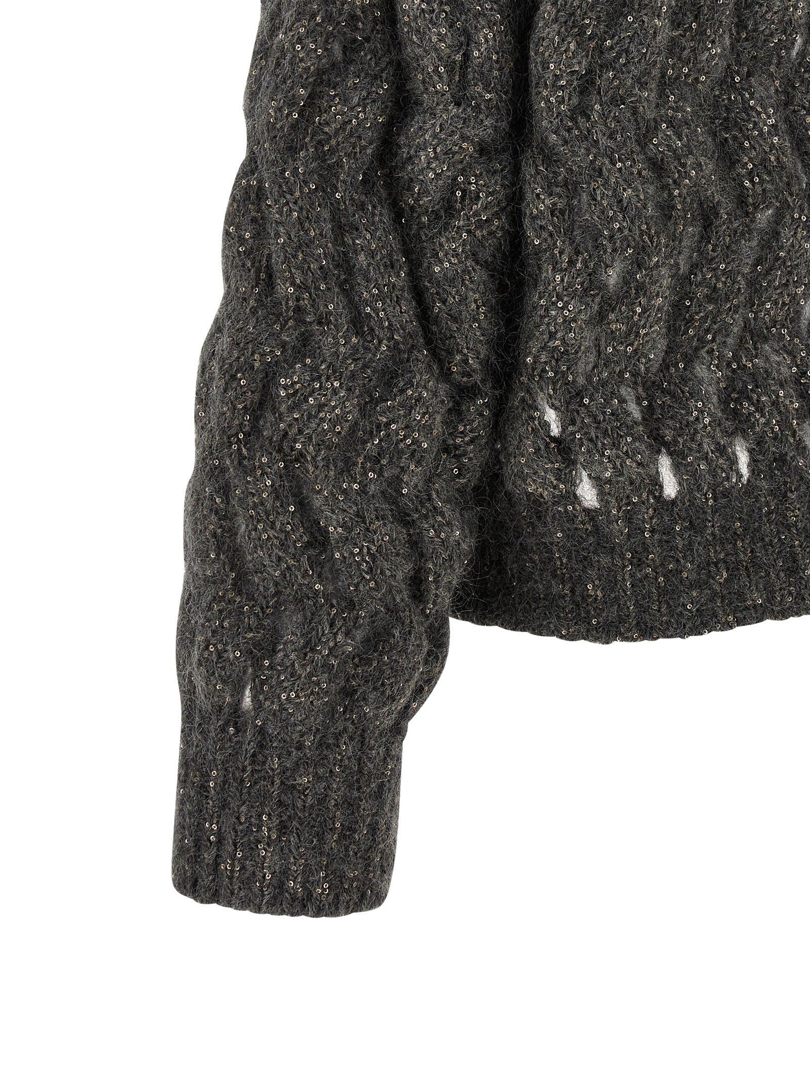 Brunello Cucinelli Grauer Wollcardigan