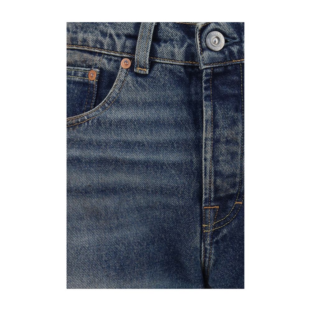Our Legacy Blaue Baumwolljeans im Relaxed Fit