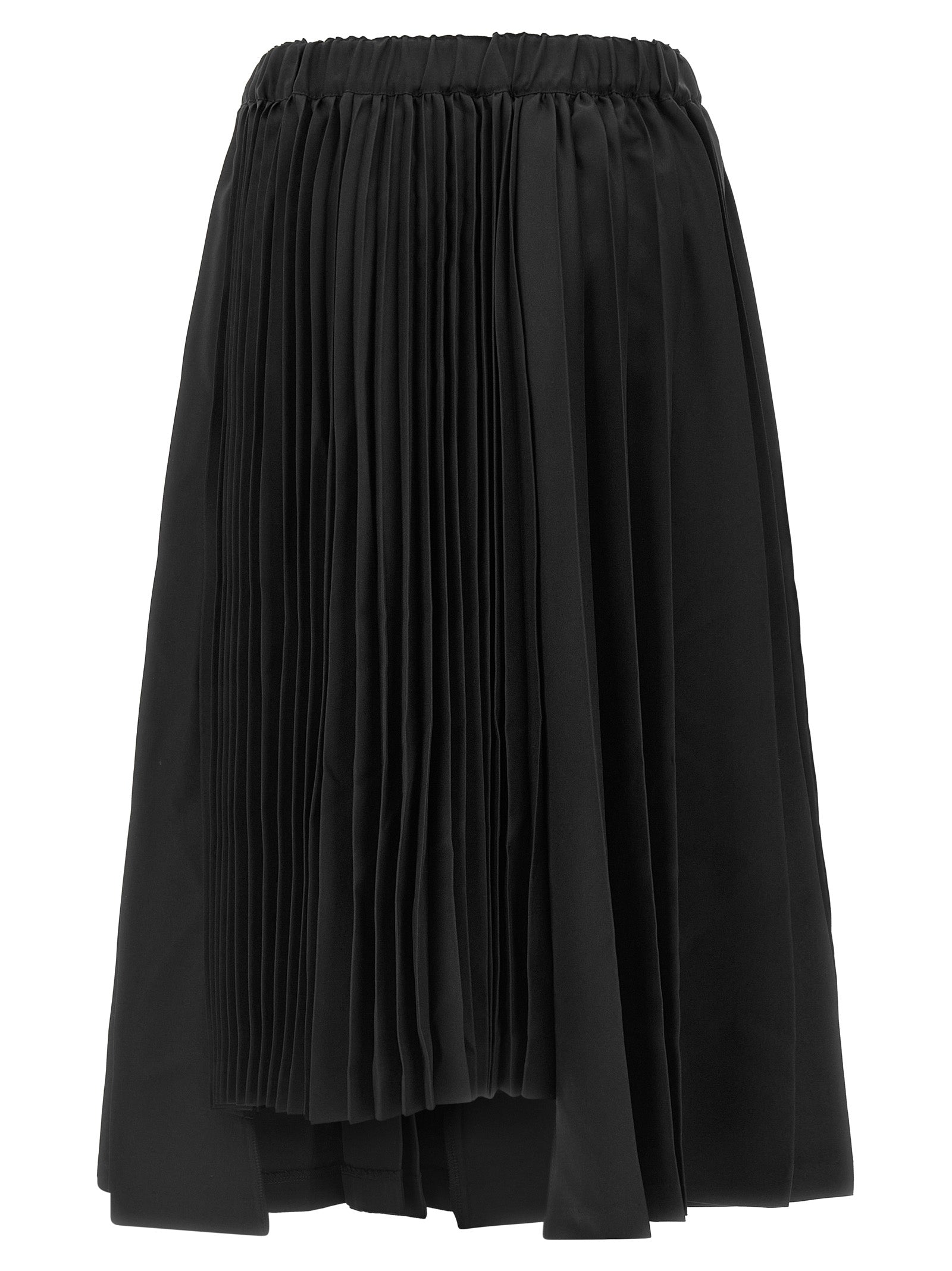 Comme Des Garçons Schwarzer Polyester-Maxirock