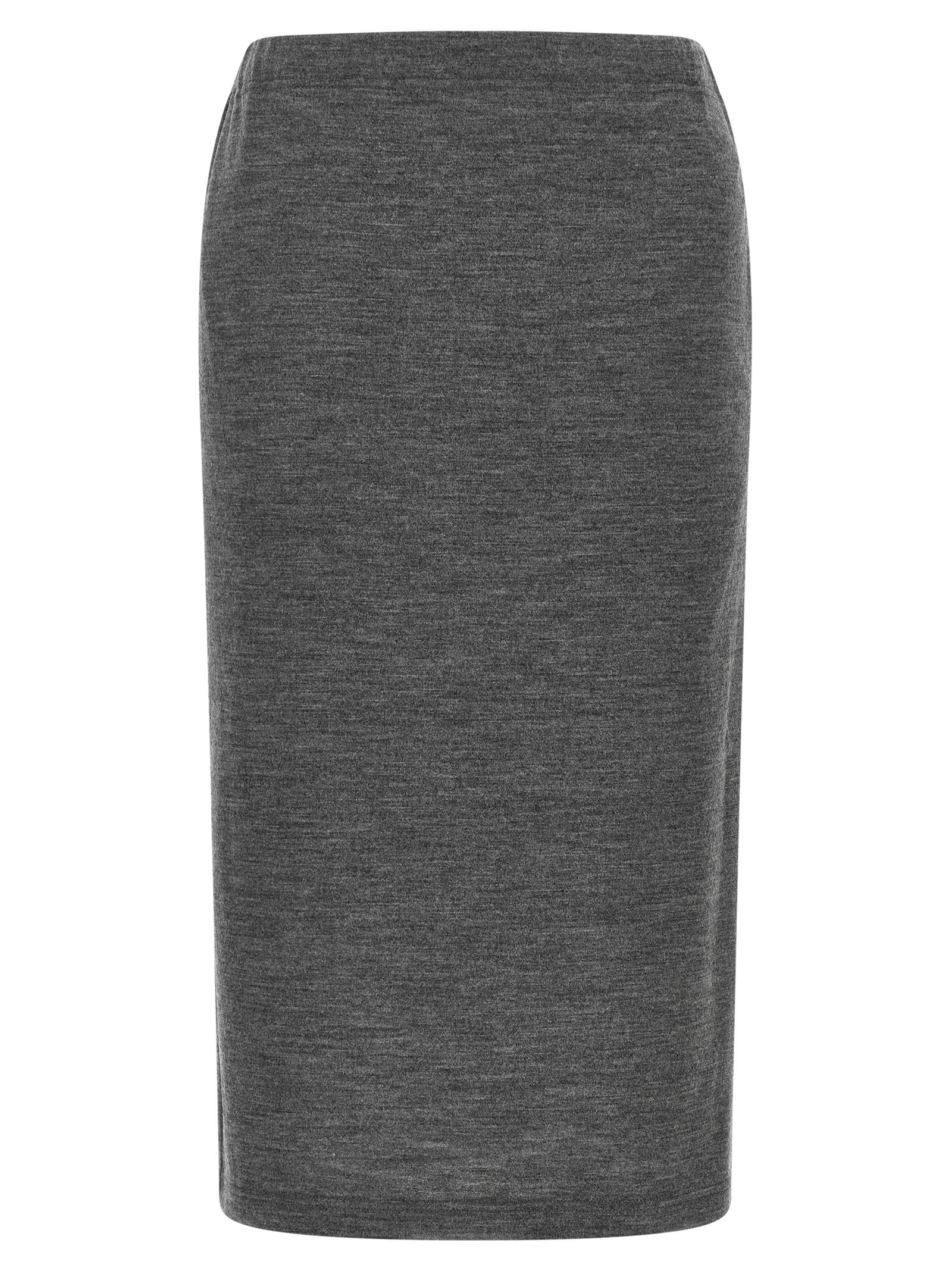 Junya Watanabe Elegante Graue Woll-Midi-Rock