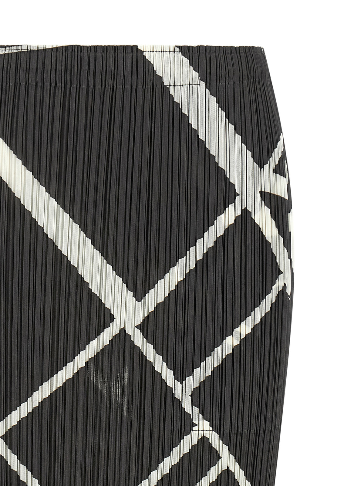 PLEATS PLEASE ISSEY MIYAKE Grauer Minirock aus Polyester