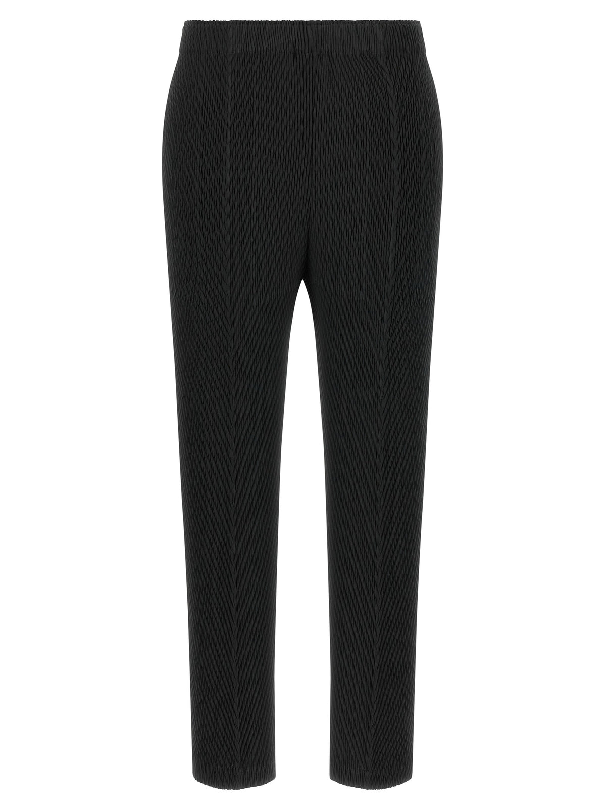 Issey Miyake Schwarze Cropped Hose aus Polyester