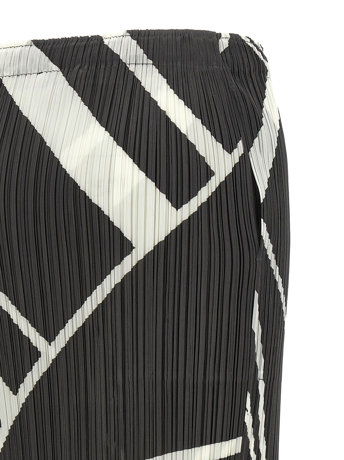 PLEATS PLEASE ISSEY MIYAKE Grauer Minirock aus Polyester