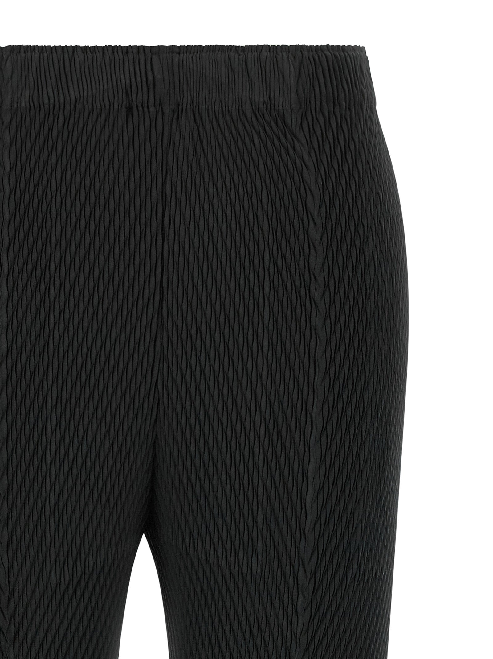 Issey Miyake Schwarze Cropped Hose aus Polyester